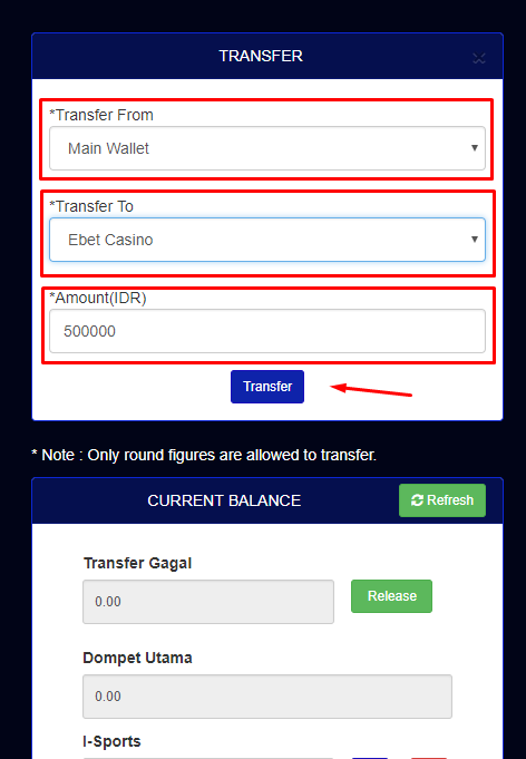 Panduan Permainan Ebet Casino Visitorbet Versi Mobile