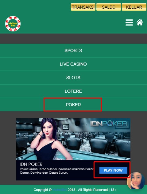 Panduan Permainan IDN Poker Visitorbet Versi Mobile
