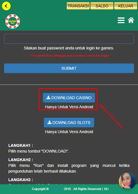 Panduan Permainan PT Casino Visitorbet Versi Mobile